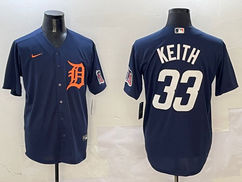 Men Detroit Tigers #33 Keith Drak Blue Game 2025 Nike MLB Jersey style 3111->detroit tigers->MLB Jersey